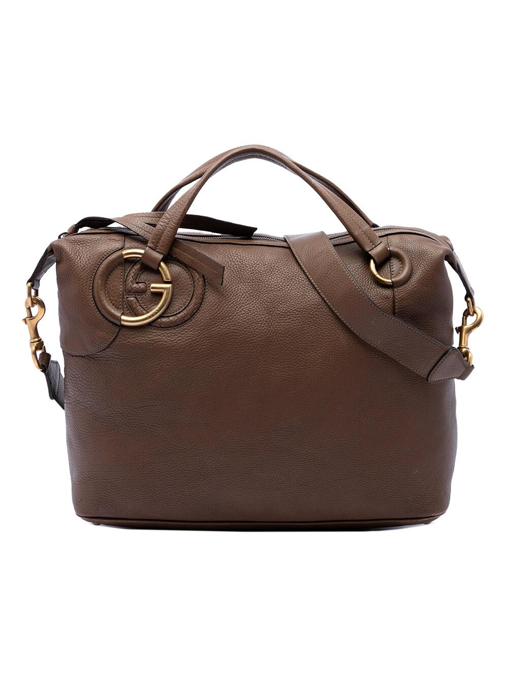 Gucci Twill Satchel Leather #376343G73B